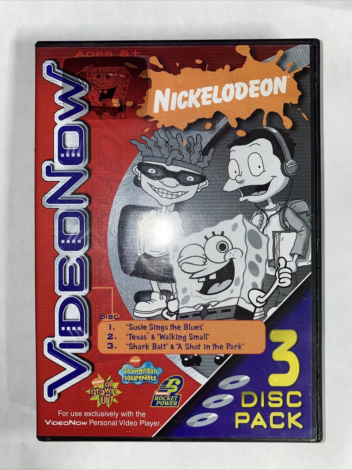 Videonow Nickelodeon Rugrats All Grown Up, Spongebob, Rocket Power
