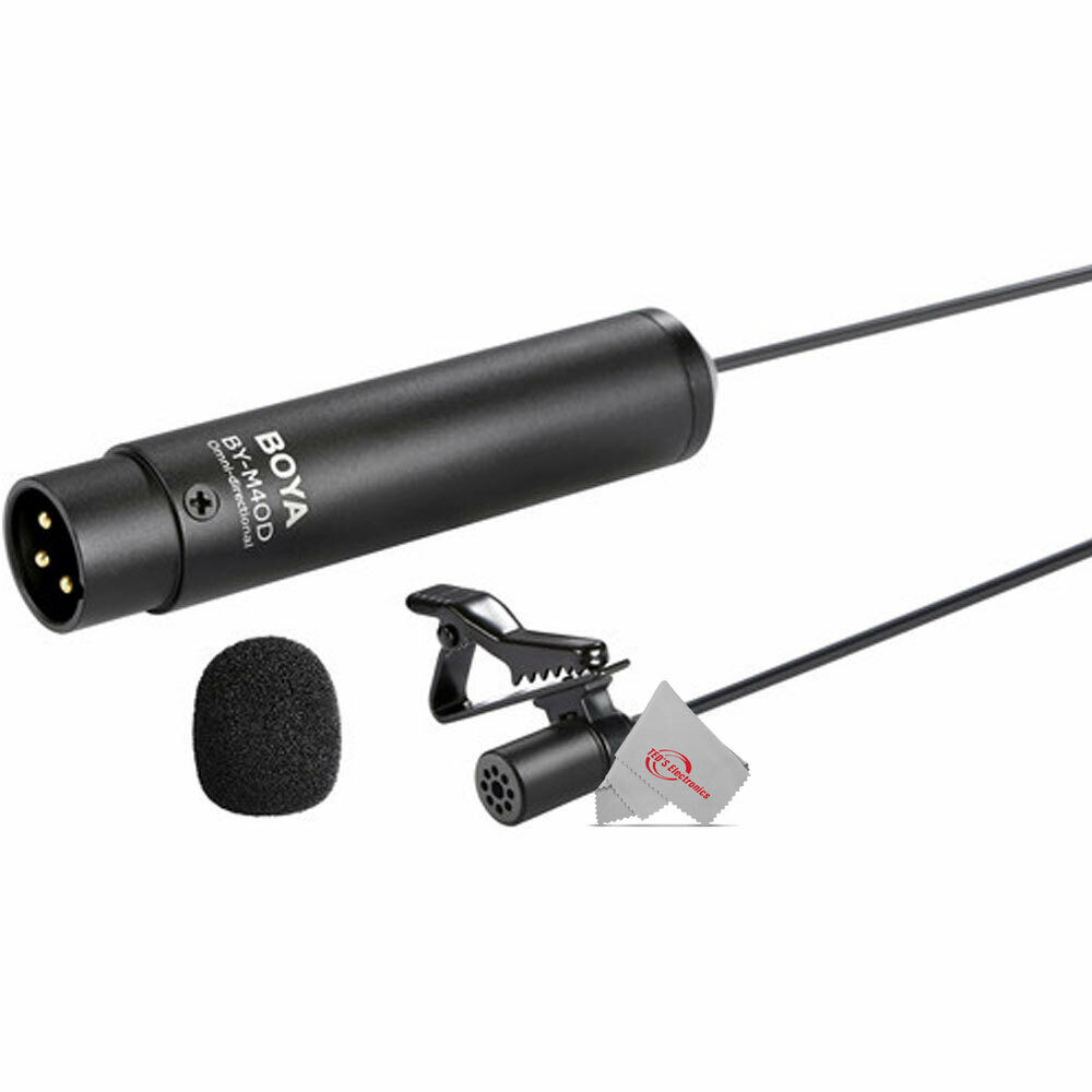 Boya By-m40d Omni-directional Lavalier Microphone Mic For Audio Recorders