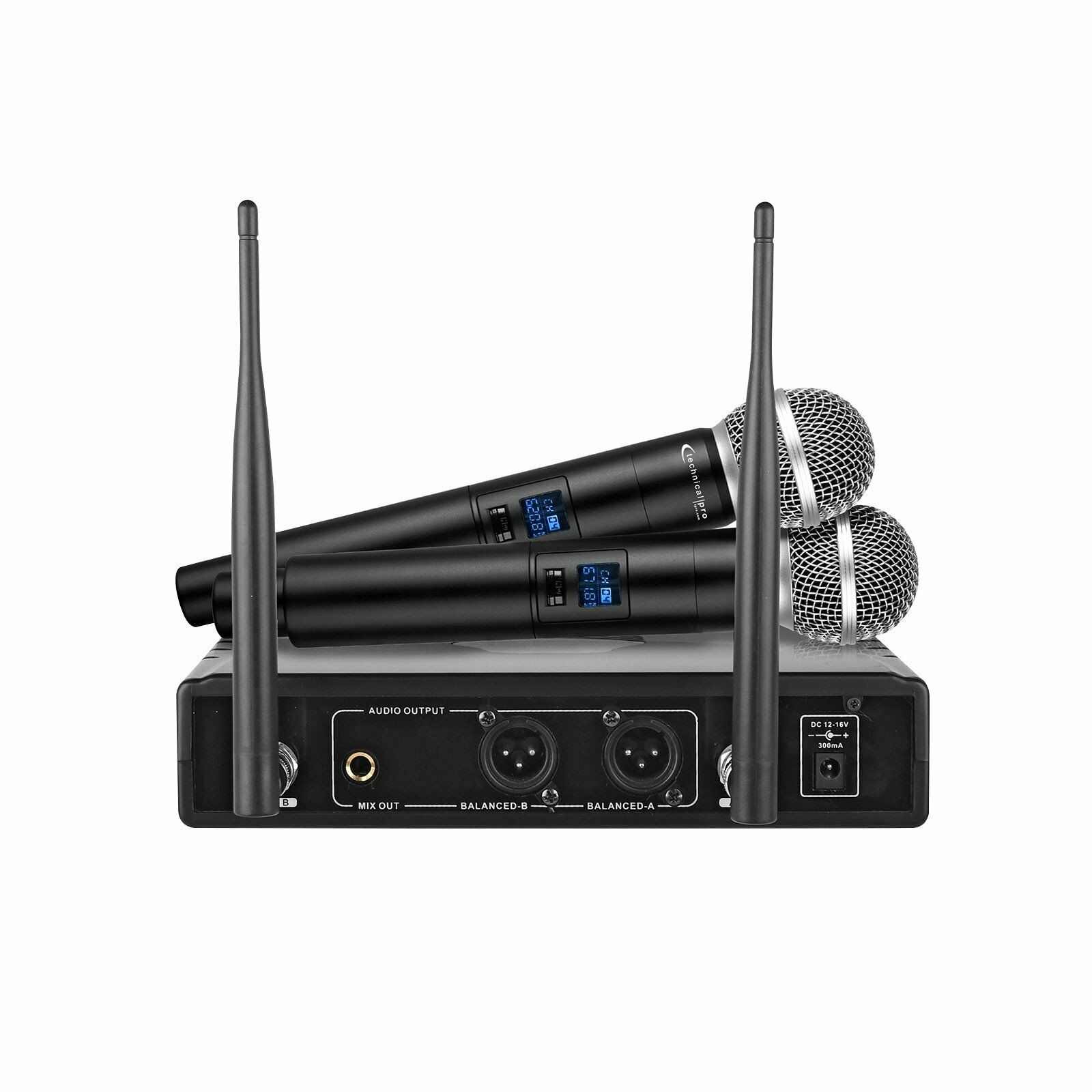 Technical Protechnical Pro Professional Uhf Dual Wireless Microphone System