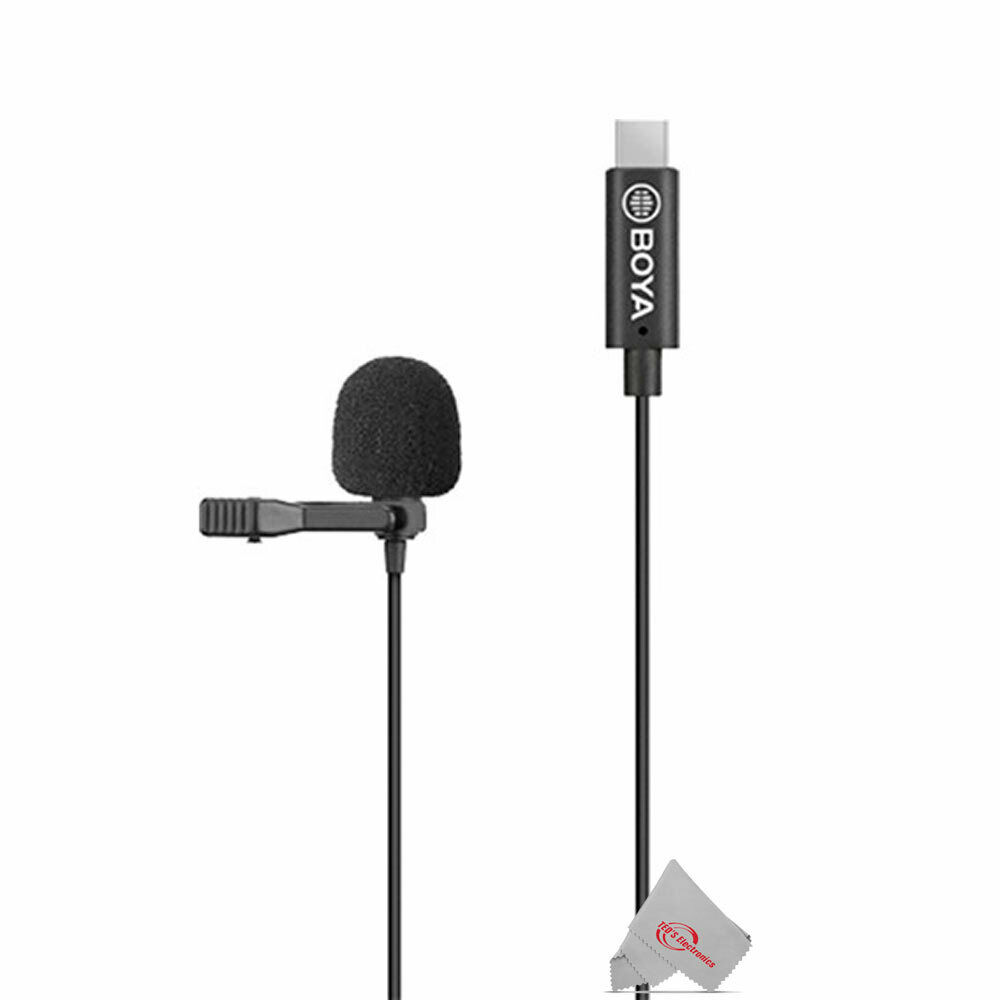 Boya By-m3 Digital Omnidirectional Lavalier Microphone Usb-c Cable For Android