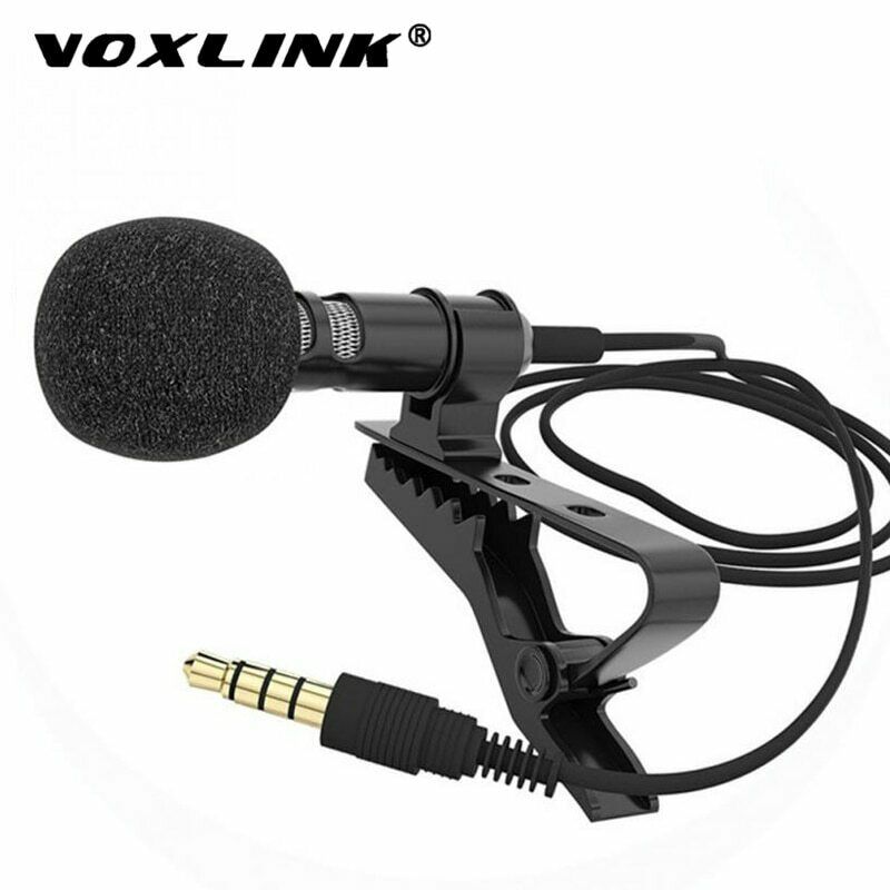 Voxlink 3.5 Mm Microphone Clip Tie Collar For Mobile Phone Speaking In Lecture